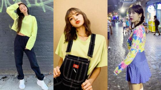 驾驭萤光色没这么难！Lisa、泫雅、Jennie...跟上潮流韩星的穿搭提案，轻松征服亚洲女孩畏惧的萤光服饰！ 美美日记,meimeiriji.com