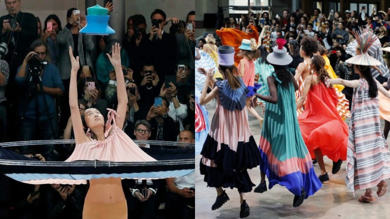 【巴黎时装周】魔法般从天而降的梦幻衣裳！Issey Miyake新任设计师Satoshi Kondo成功惊艳全场嘉宾！ 美美日记,meimeiriji.com