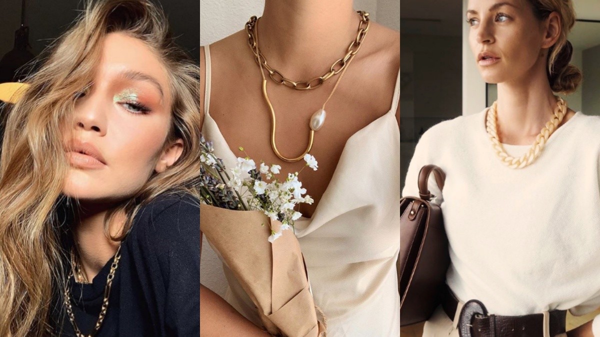 谁说戴金链的都是爆发户？超模Hadid姐妹、英国王妃Kate和Meghan...都是份量感首饰的爱好者！ 美美日记,meimeiriji.com