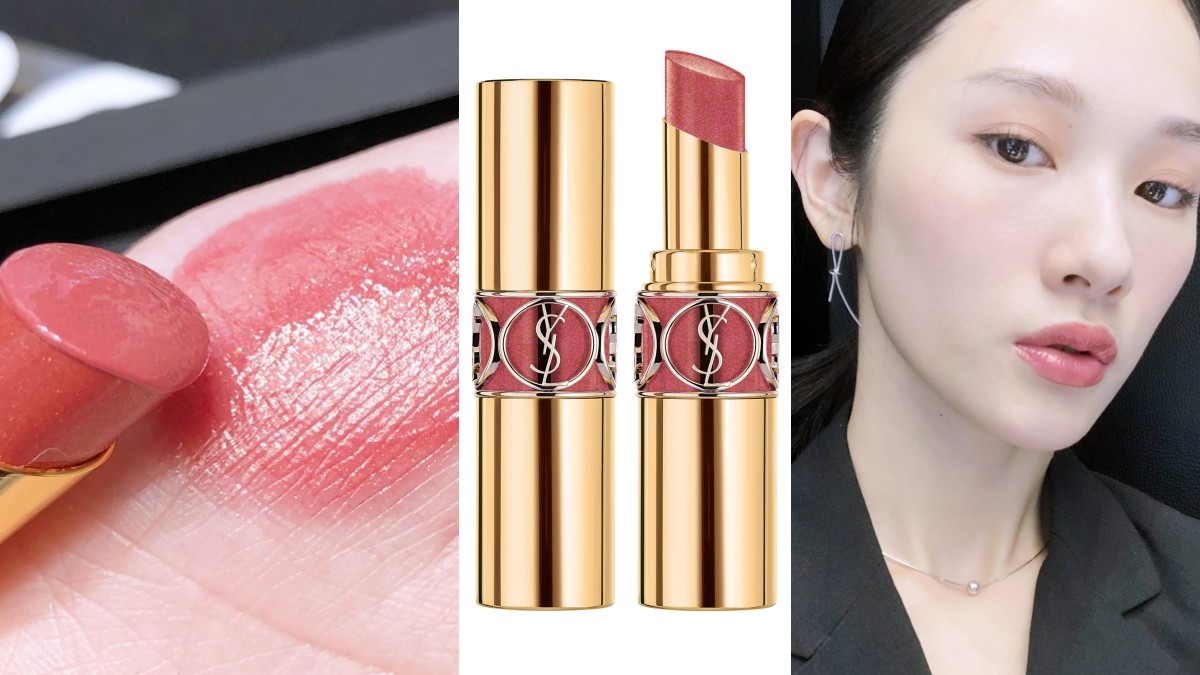 YSL「金管」情挑诱光水唇膏2020年新增亚洲限定11色，#108玫瑰奶昔水润到像是玫瑰色唇膜 美美日记,meimeiriji.com