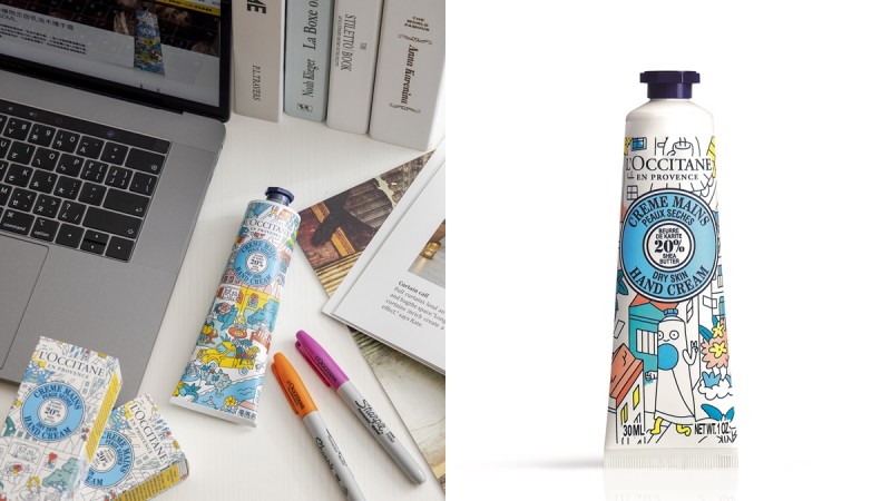 史上最可爱L'OCCITANE欧舒丹x OMY乳油木彩绘限定系列，是可以自己着色插画包装 美美日记,meimeiriji.com
