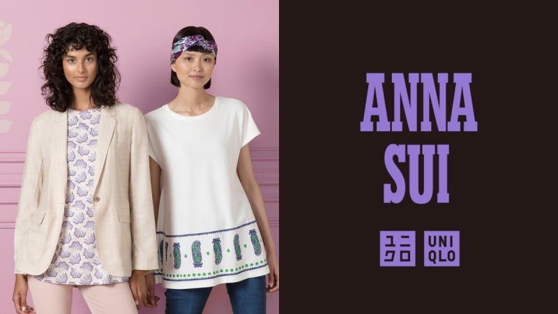 UNIQLO携手千禧红牌ANNA SUI，重现紫色波西米亚风潮！泡泡袖、雪纺纱超甜，还能穿浪漫母女装，3／20正式开卖 美美日记,meimeiriji.com