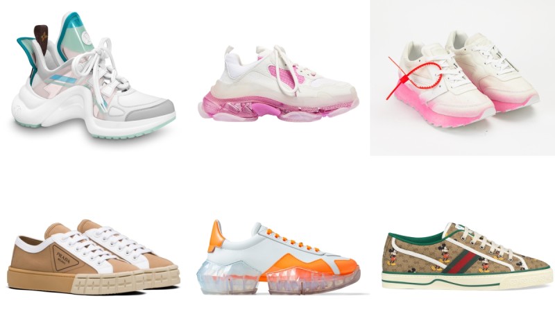2020春夏精品运动鞋盘点，颜值超高「狠脚色」！PRADA饼干鞋、LV薄荷绿老爹雨鞋、GUCCI米奇帆布鞋...全都想要 美美日记,meimeiriji.com