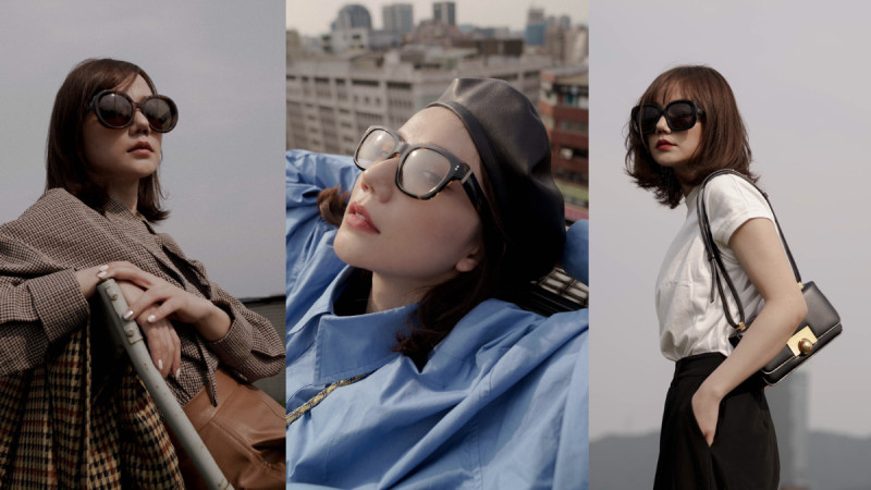 「不逐潮流、永随经典」 跟着潮模谢琦琦一起戴上OLIVER PEOPLES 墨镜，创造时尚有型的LOOK 只需要它! 美美日记,meimeiriji.com