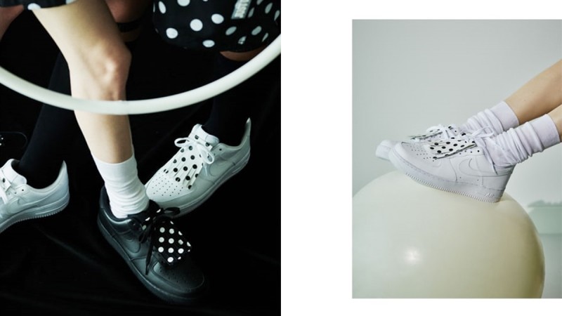 点点控必收！Beams联手Nike将Air Force1换上黑白波普鞋舌设计 美美日记,meimeiriji.com