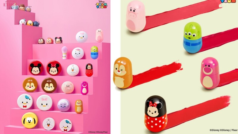 ETUDE 2020年最强迪士尼联名TSUM TSUM系列！把米妮、熊抱哥、奇奇蒂蒂做成不倒翁唇釉实在可爱到炸裂 美美日记,meimeiriji.com