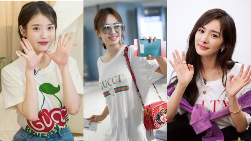 IU、蔡依林、杨幂、Lisa都在穿！盘点15件精品牌LogoT，偷学女星们这样穿 美美日记,meimeiriji.com