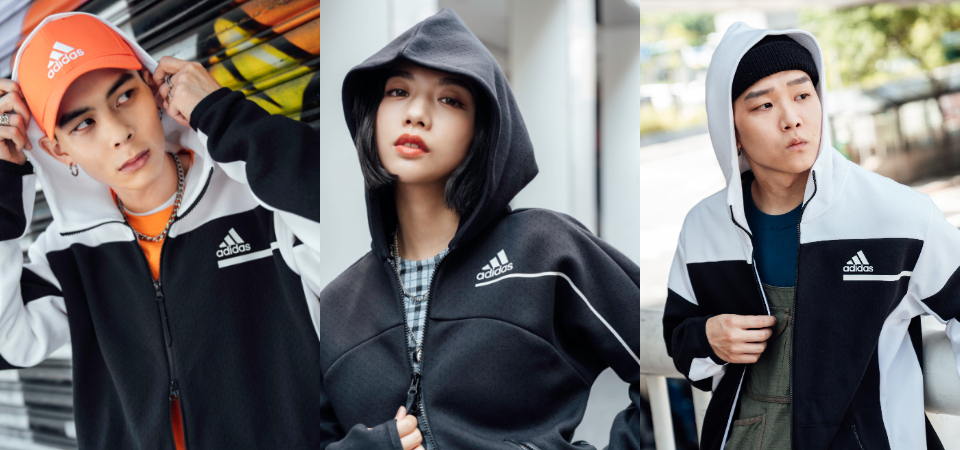 初秋该出动外套了！风格潮人用adidas「ZNE 连帽外套」演绎街头、复古、工装、甜美潮流风格态度 美美日记,meimeiriji.com