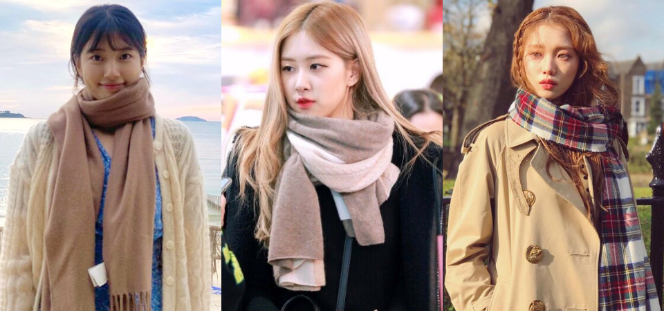 冬日保暖圣品「围巾」七种围法一次整理，跟着Lisa、秀智、李圣经⋯ 等韩星轻松打造秋冬时尚 美美日记,meimeiriji.com