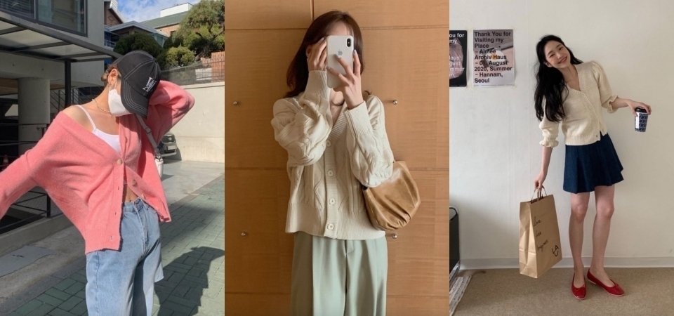 春天推荐单品「针织外套」风格穿搭术，休闲、甜美、率性都包办，软萌好感瞬间UP！ 美美日记,meimeiriji.com