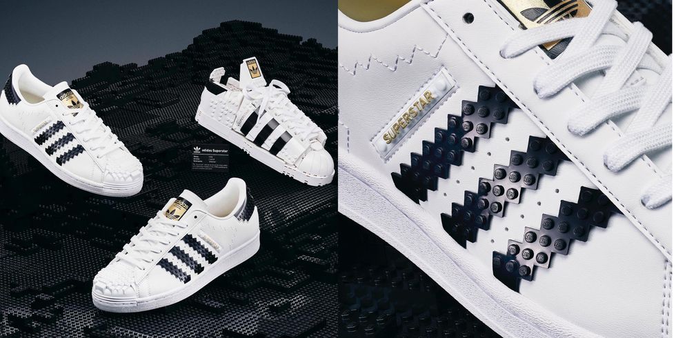 adidas X LEGO 联名球鞋新款开卖！爱迪达推出真的可以穿的乐高SUPERSTAR 小白鞋可爱到发疯 美美日记,meimeiriji.com