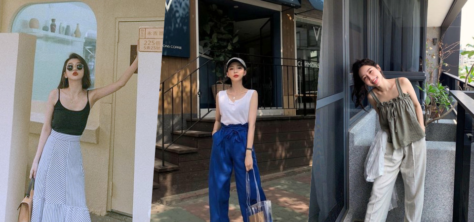 女生夏天穿搭降温单品「背心」，苹果型、梨形身材这样挑选，隐恶扬善不怕肉肉横行！ 美美日记,meimeiriji.com